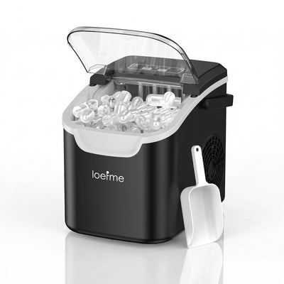 LOEFME portable ice maker in black