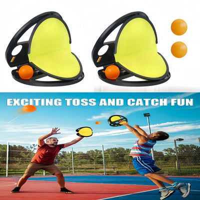 Toss and catch ball game set