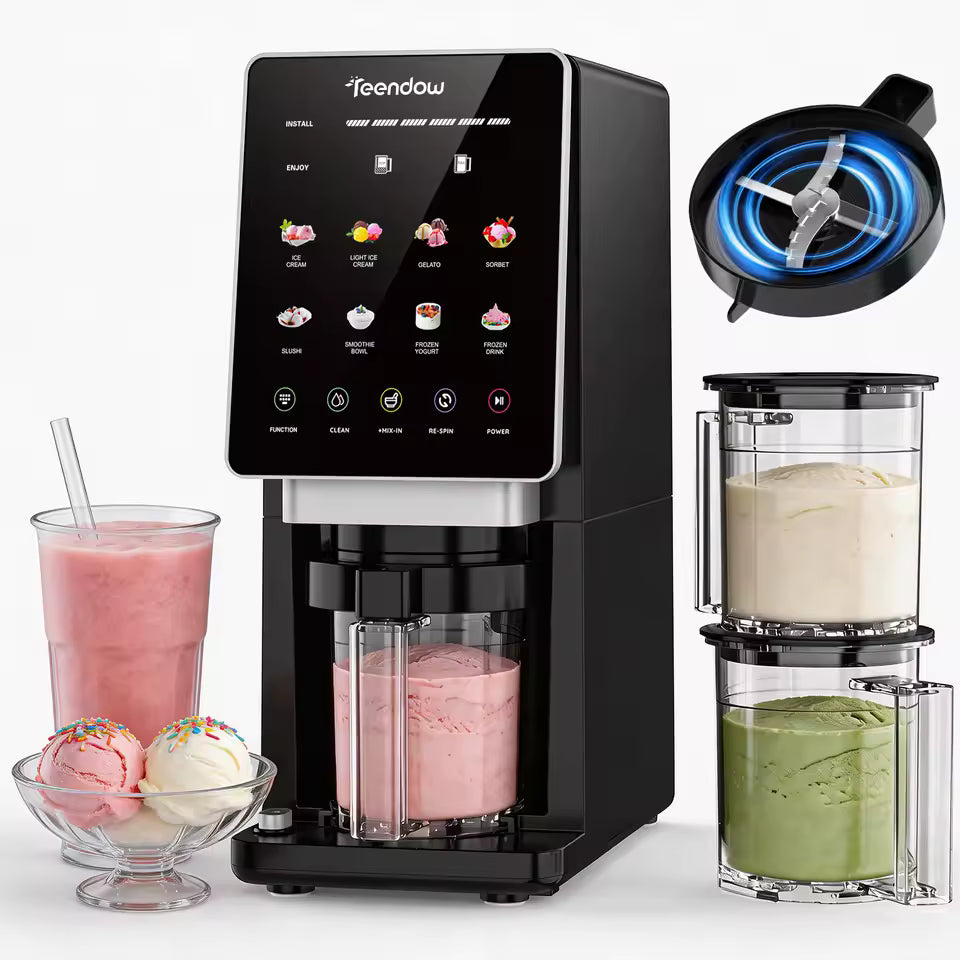 Ice cream maker with soft serve, milkshake, and ice cream