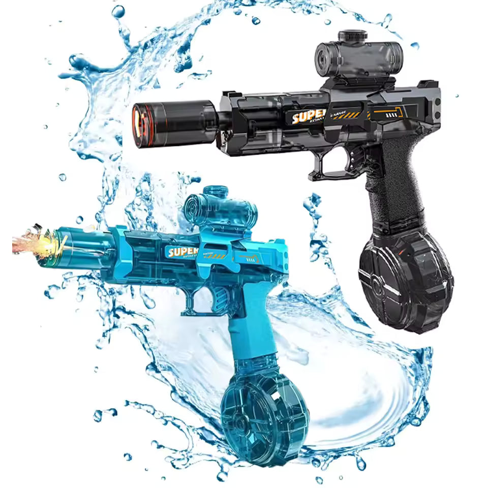 Pistolet à eau électrique — Blaster à eau automatique rechargeable pour enfants et adultes