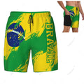 Brazil Flag Swim Trunks - Pattern 1