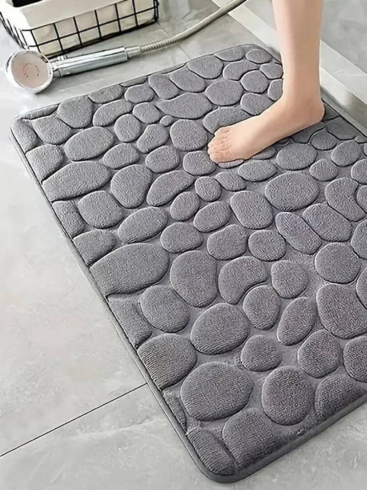 Cobblestone Microfiber Bath Mat