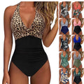 Black Leopard one-piece swimsuit