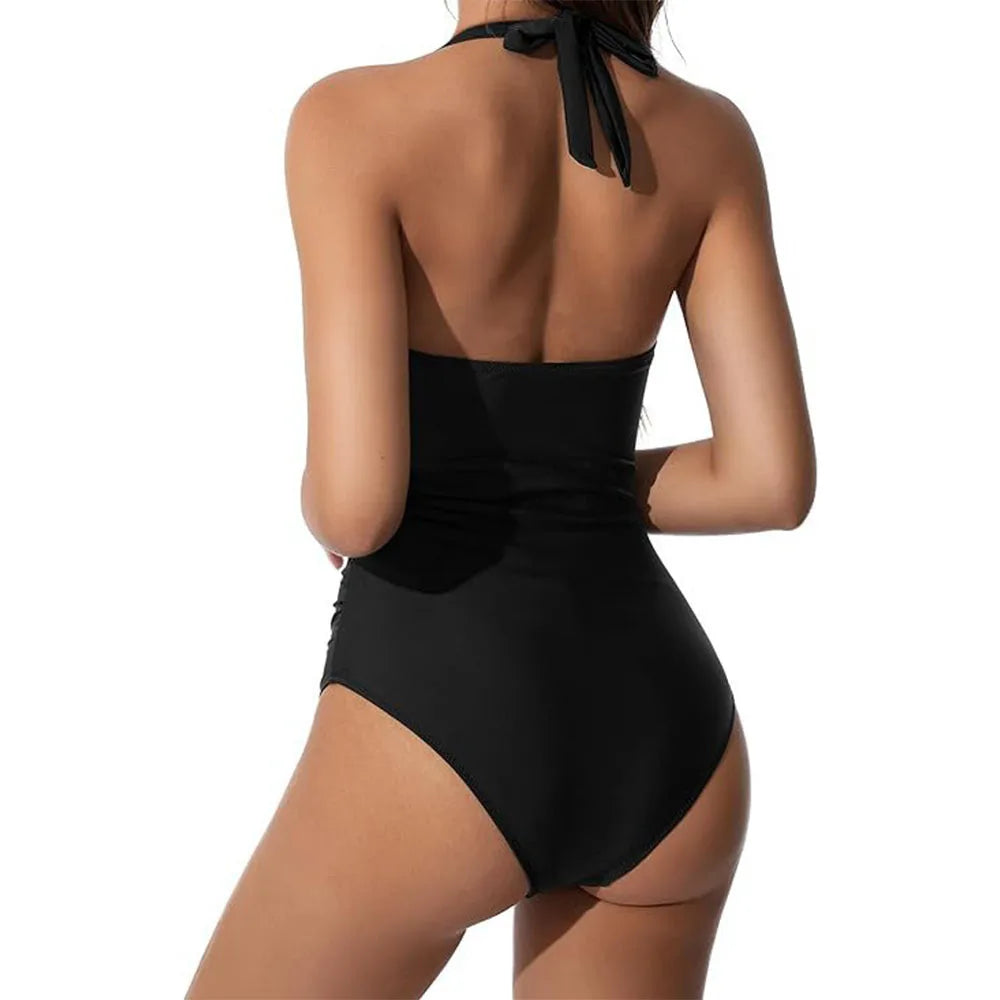 One-piece swimsuit back view
