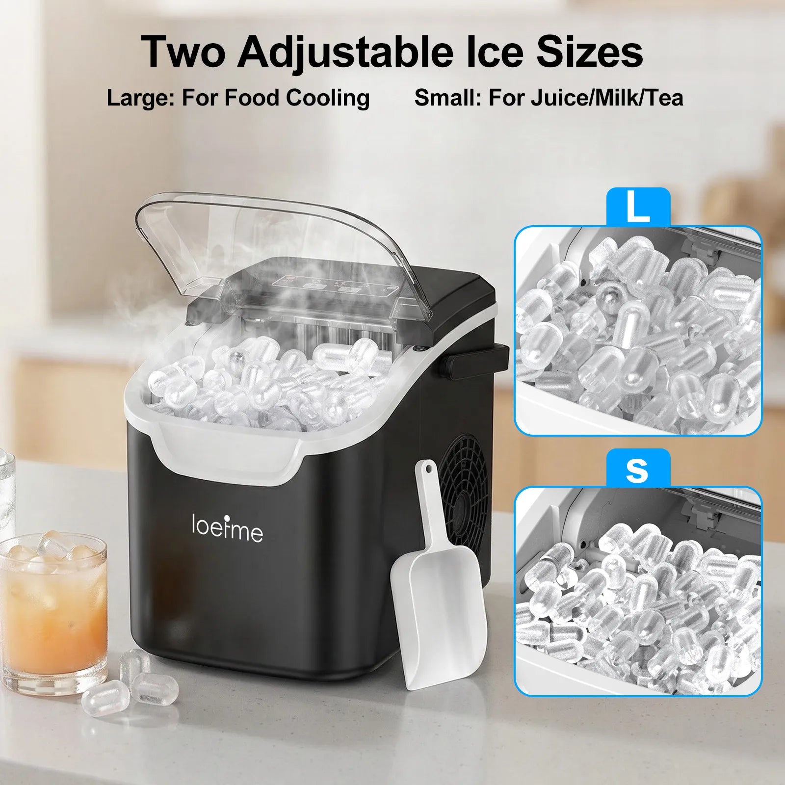 LOEFME ice maker lifestyle shot 2
