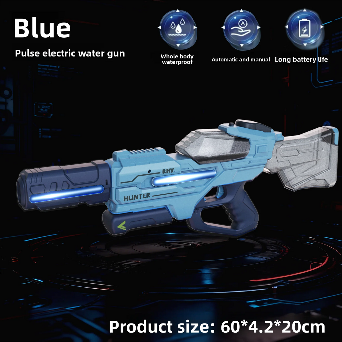 Blue with light