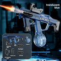 MK3 electric water gun translucent blue with drum magazine and accessories