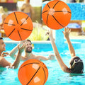Inflatable basketball style beach ball, orange