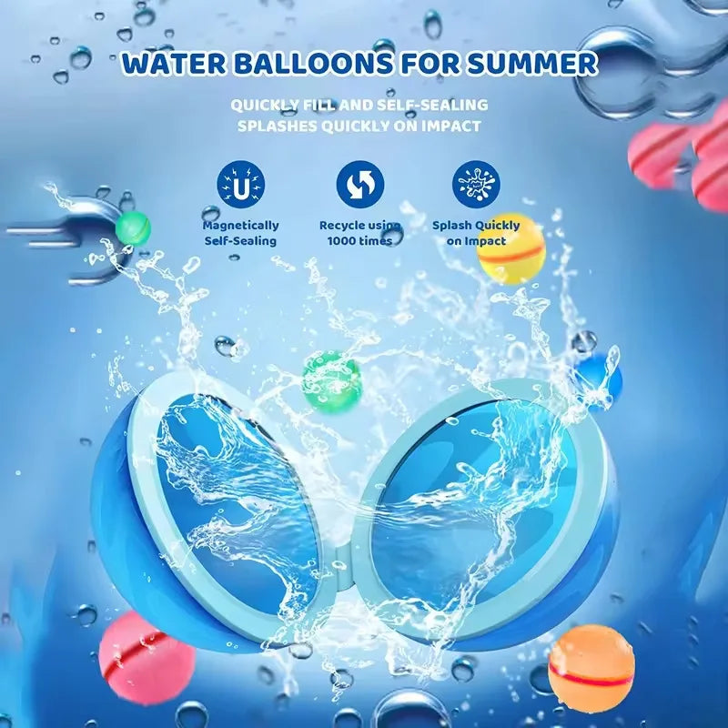 Water balloons in use