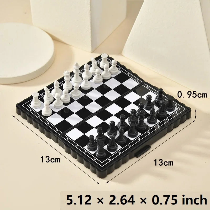 Magnetic chess set folded