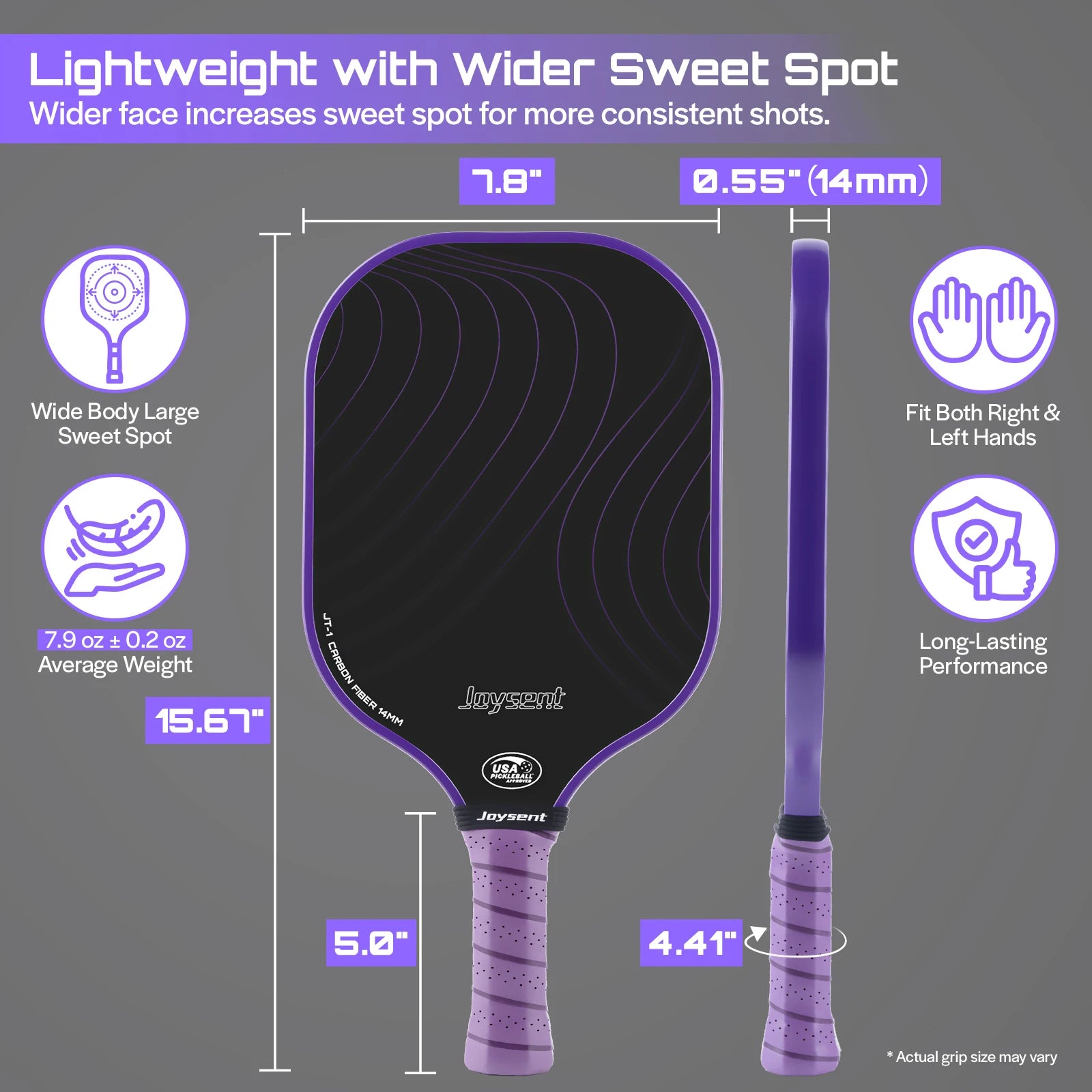 Joysent Pickleball Paddle Purple