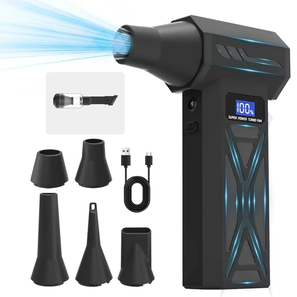 Cordless 110000Rpm Turbo Air Duster with LED & Battery Display