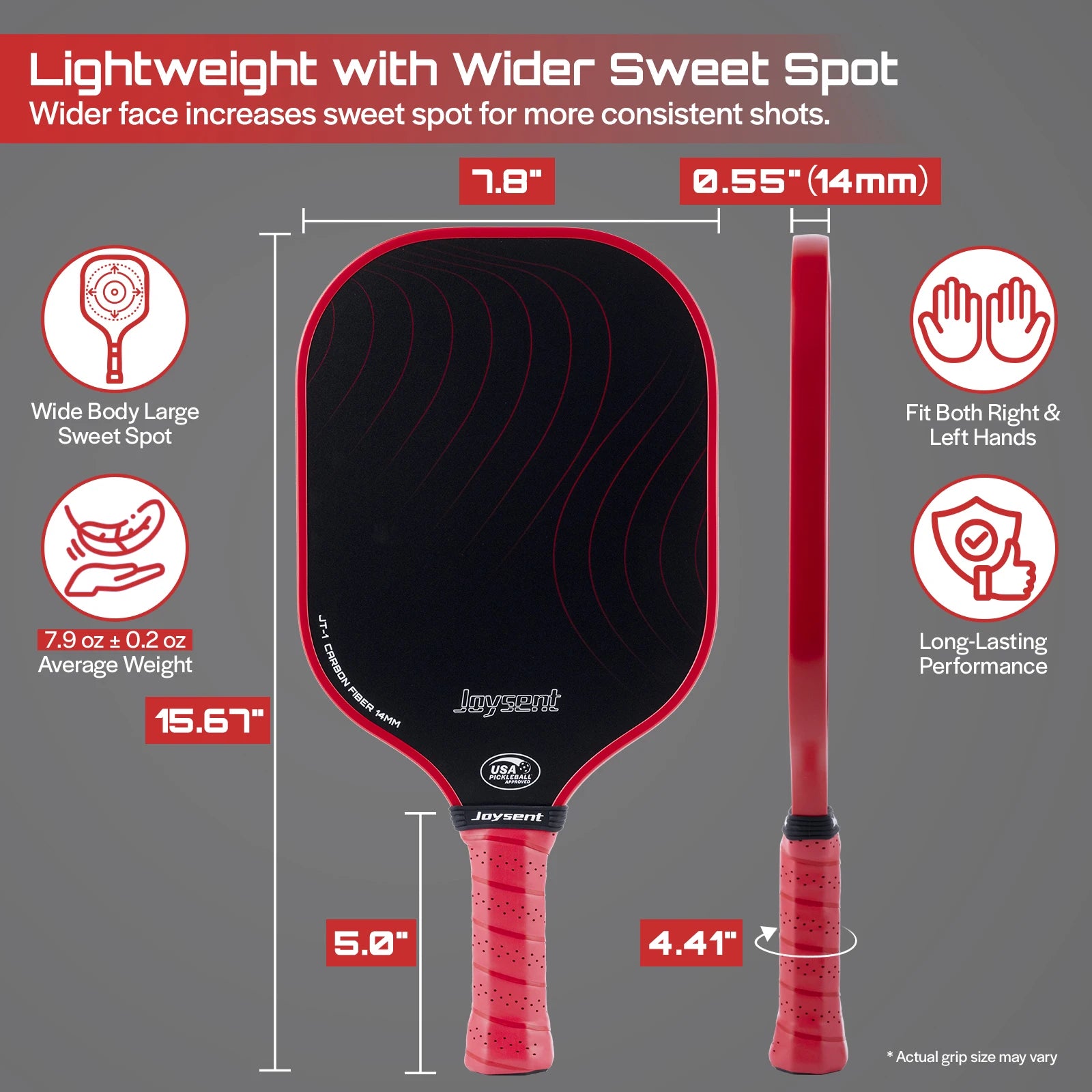 Joysent Pickleball Paddle Red