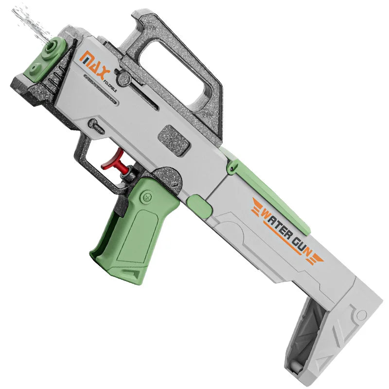 Folding water gun in action