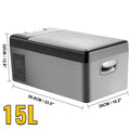 Car fridge 15L capacity specifications