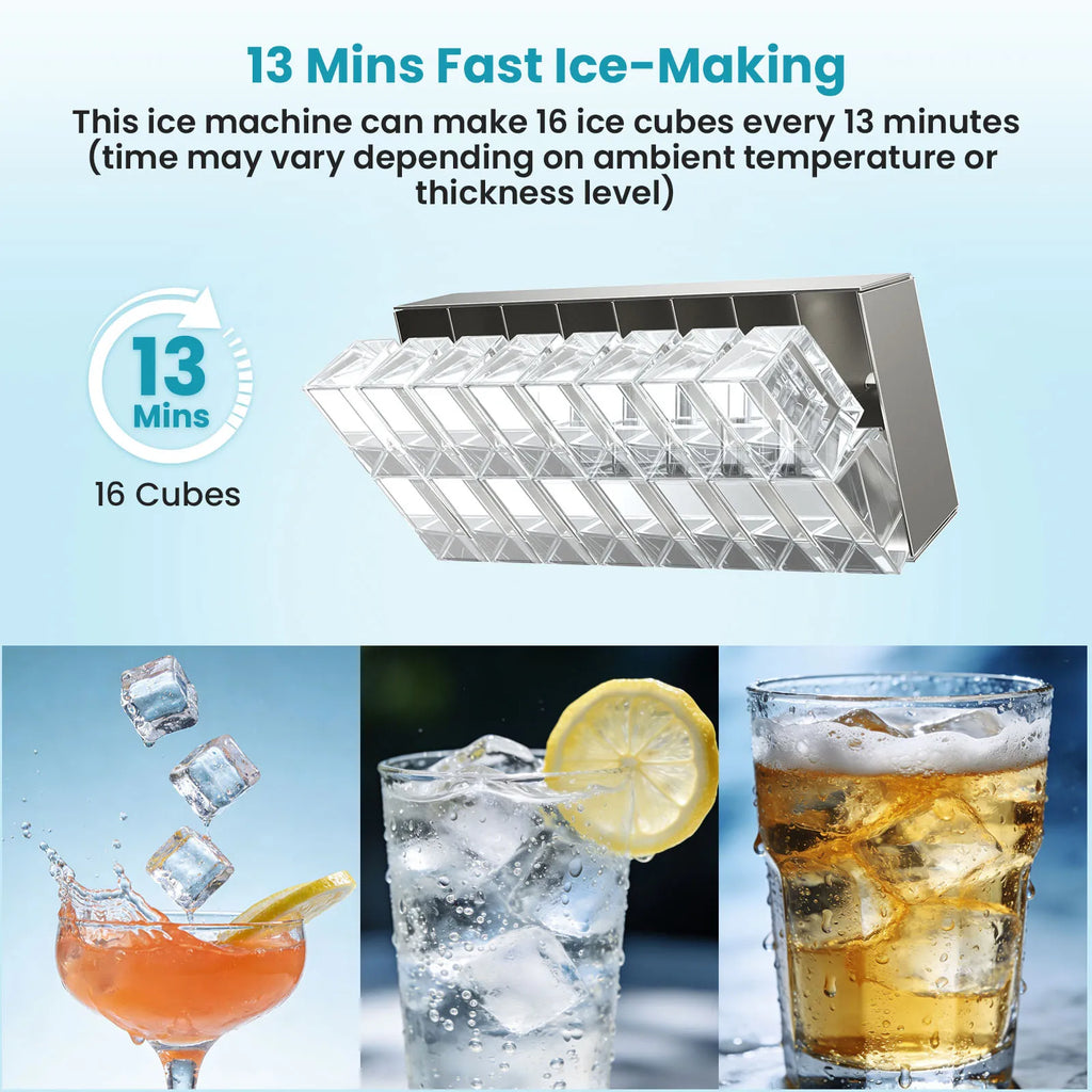 LOEFME ice maker 1.5L making ice cubes