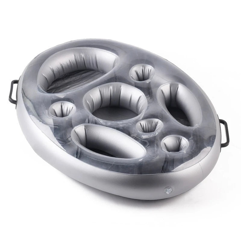 Inflatable Floating Drink Tray - Multi-Hole Cup Holder Bar Cooler for Pool Parties