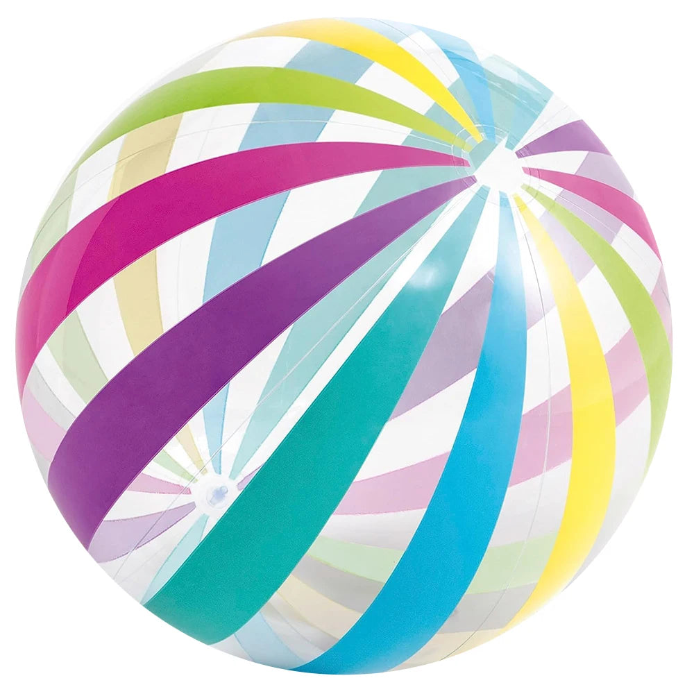 Striped Inflatable Beach Ball