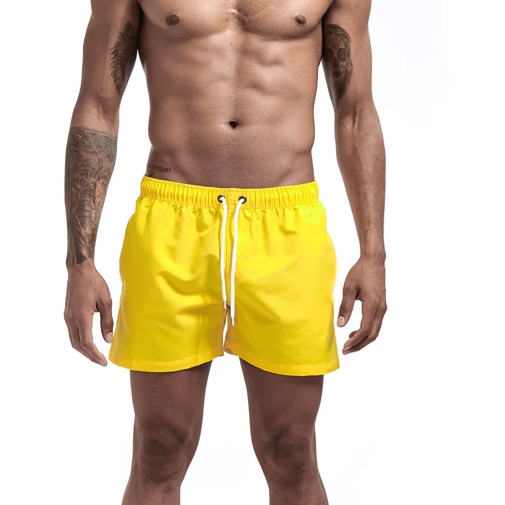 Yellow board shorts