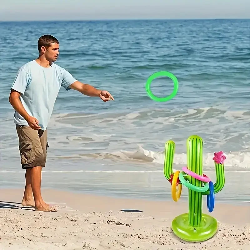 Inflatable Cactus Sprinkler in use