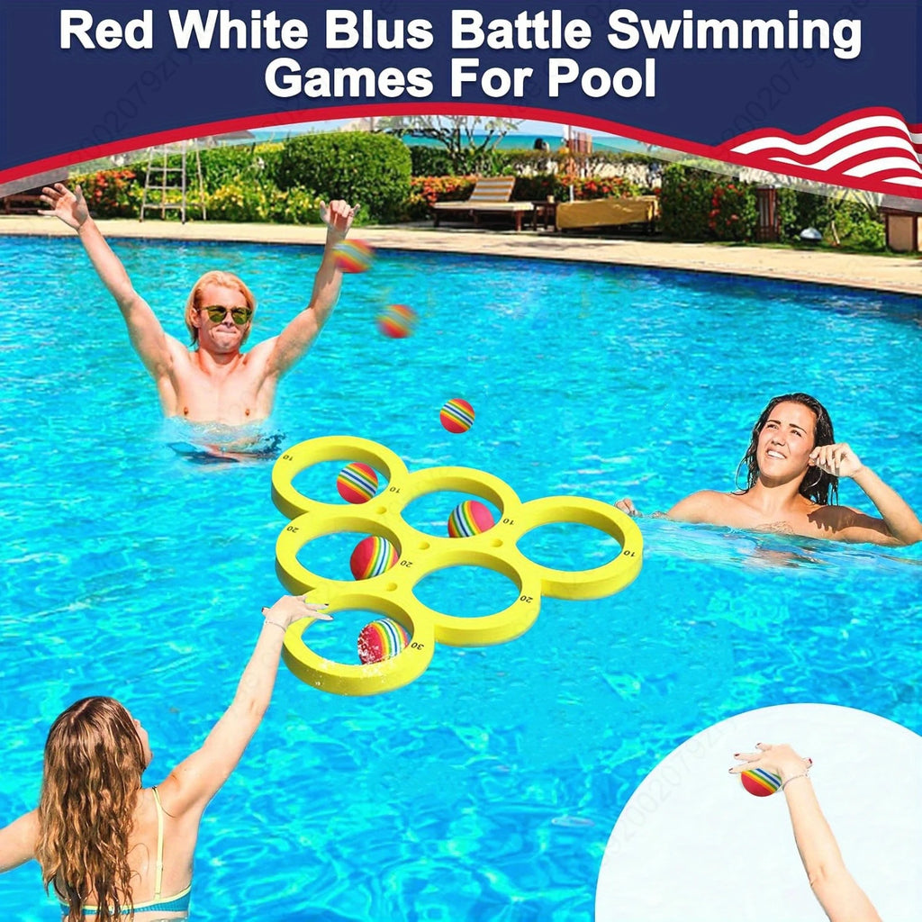 Pool toss game in use
