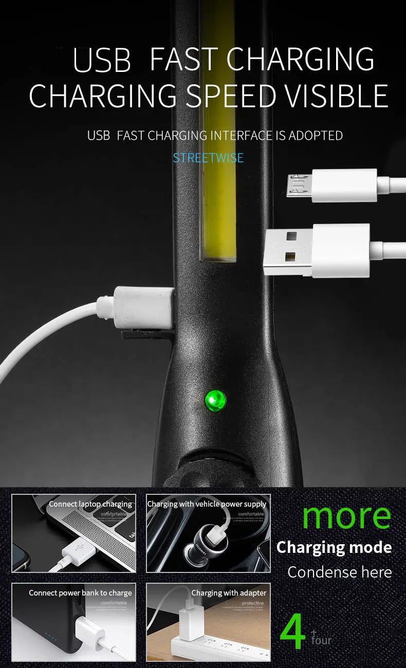 Magnetic Rechargeable COB Work Light & LED Flashlight