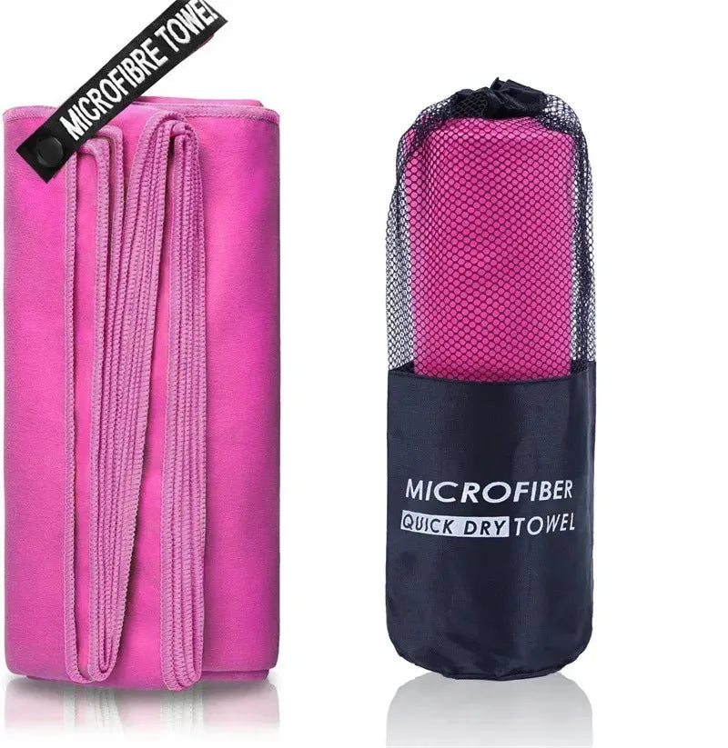 Quick-Dry Microfiber Sports Towel - Rose Red
