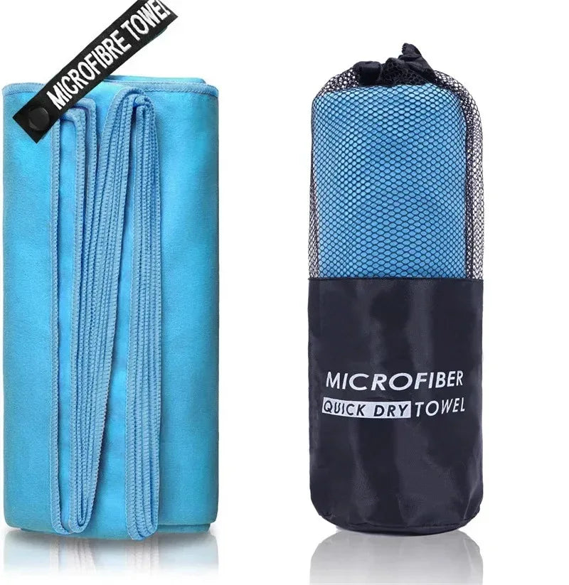 Quick-Dry Microfiber Sports Towel - Light Blue