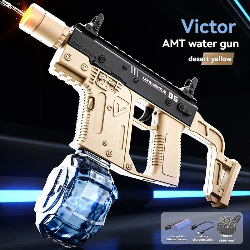 Victor AMT electric water gun - desert yellow