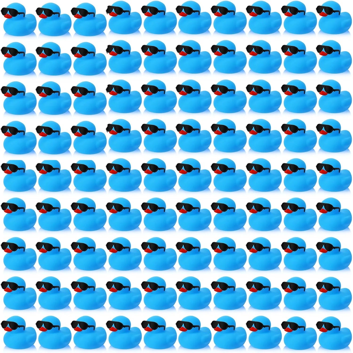Mini Rubber Ducks with Sunglasses - Bulk Bath Toy Set