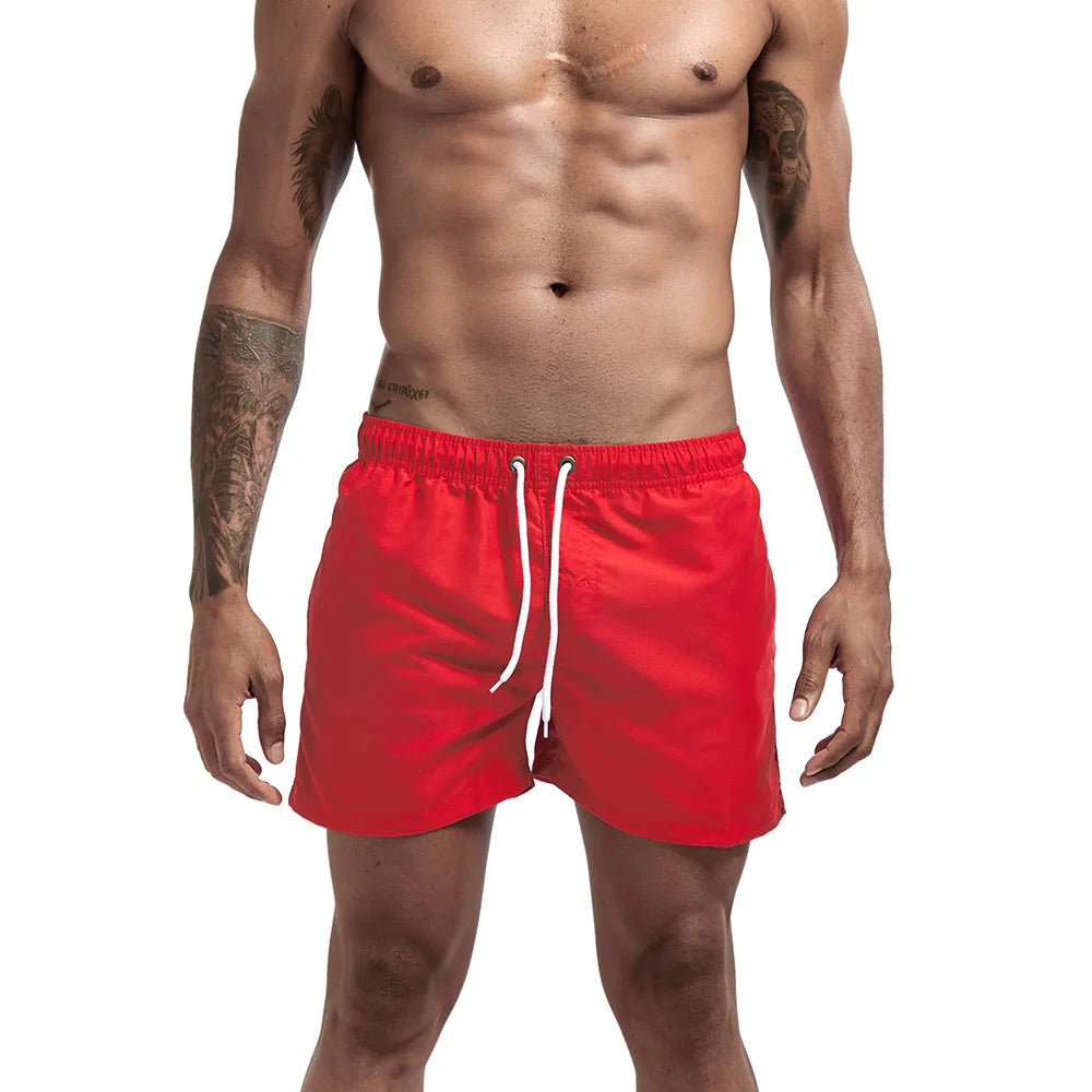 Red board shorts