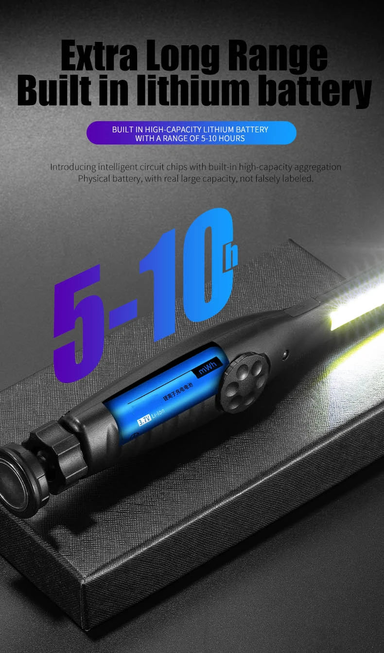 Magnetic Rechargeable COB Work Light & LED Flashlight