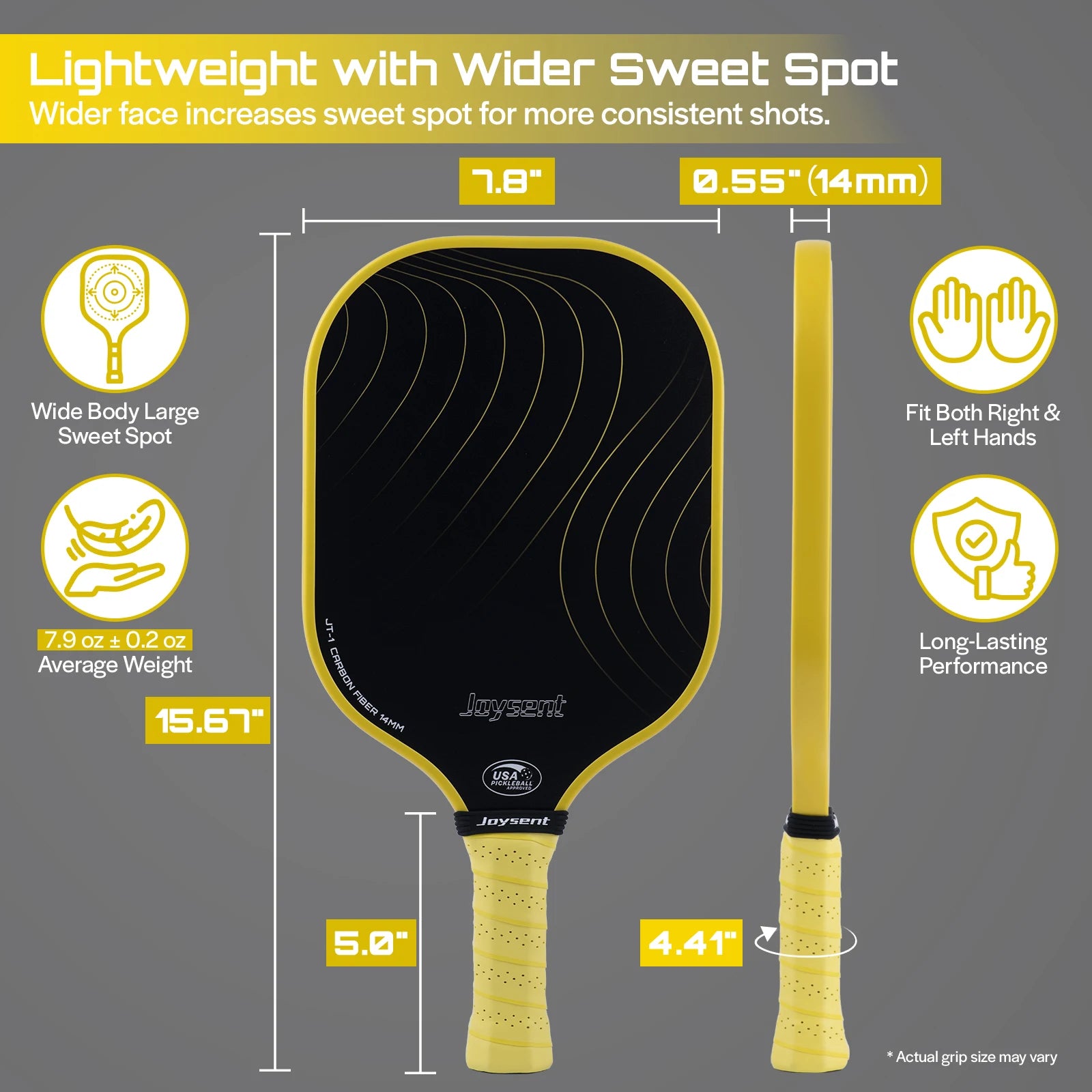 Joysent Pickleball Paddle Yellow
