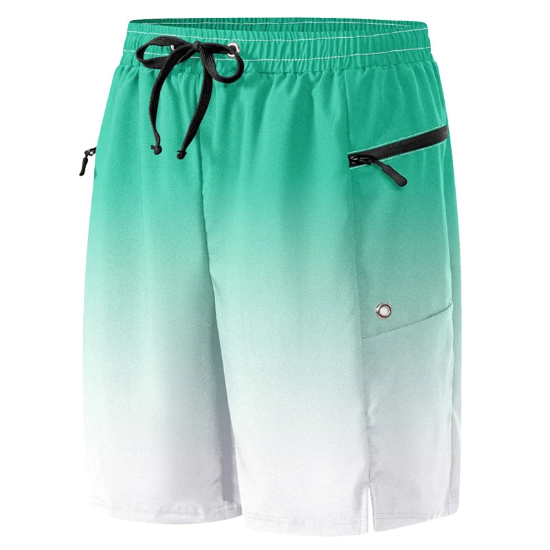 Green White Gradient board shorts